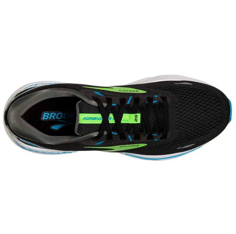 Brooks Men's Adrenaline GTS 23 Black/Hawaiian Ocean/Green-3